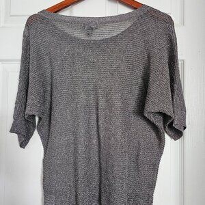 a.n.a sweater, dolman open-knit , Grey